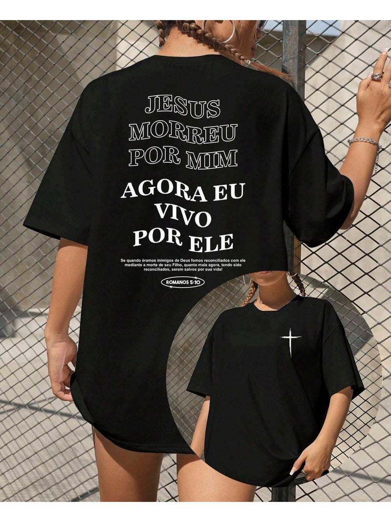 Camiseta Vivo Por Ele - Oversized
