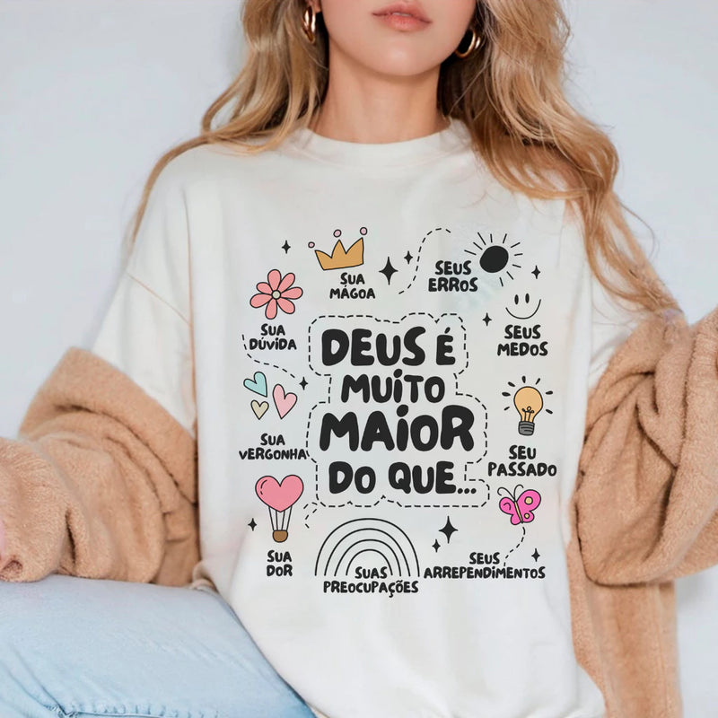 Camiseta Deus é Maior- Feminina