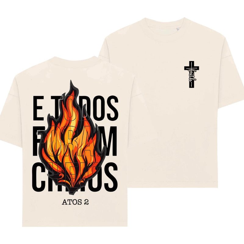Camiseta E todos foram cheios - Oversized