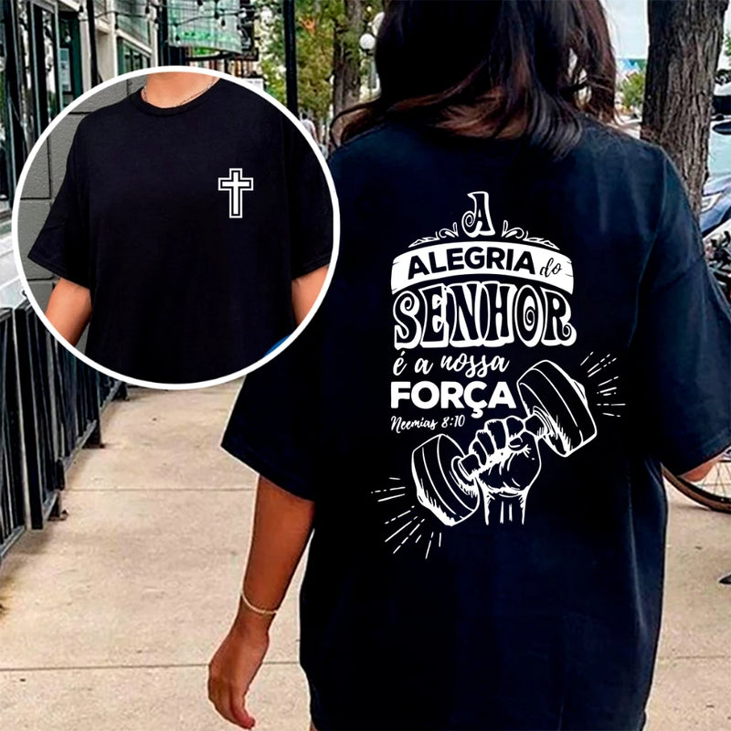 Camiseta A Alegria do Senhor - Oversized