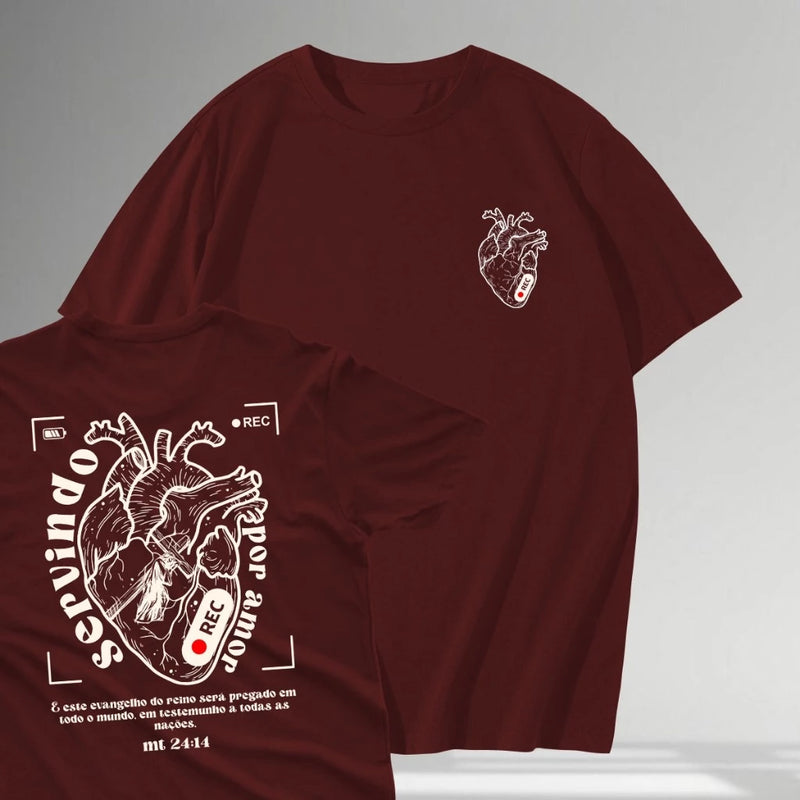 Camiseta Servindo Por amor (Mídia) - Oversized