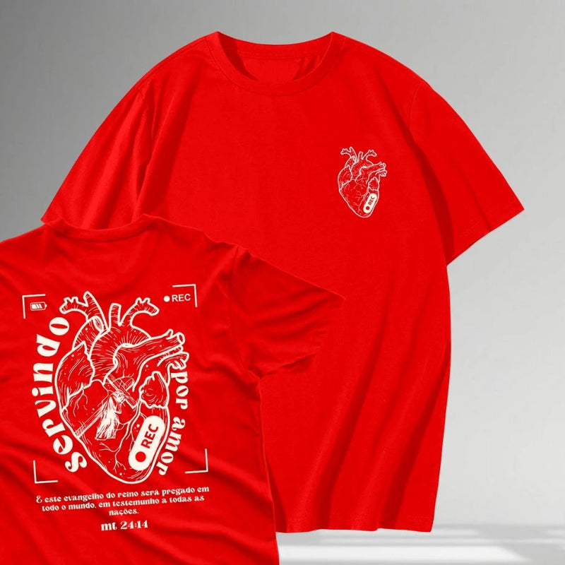 Camiseta Servindo Por amor (Mídia) - Oversized