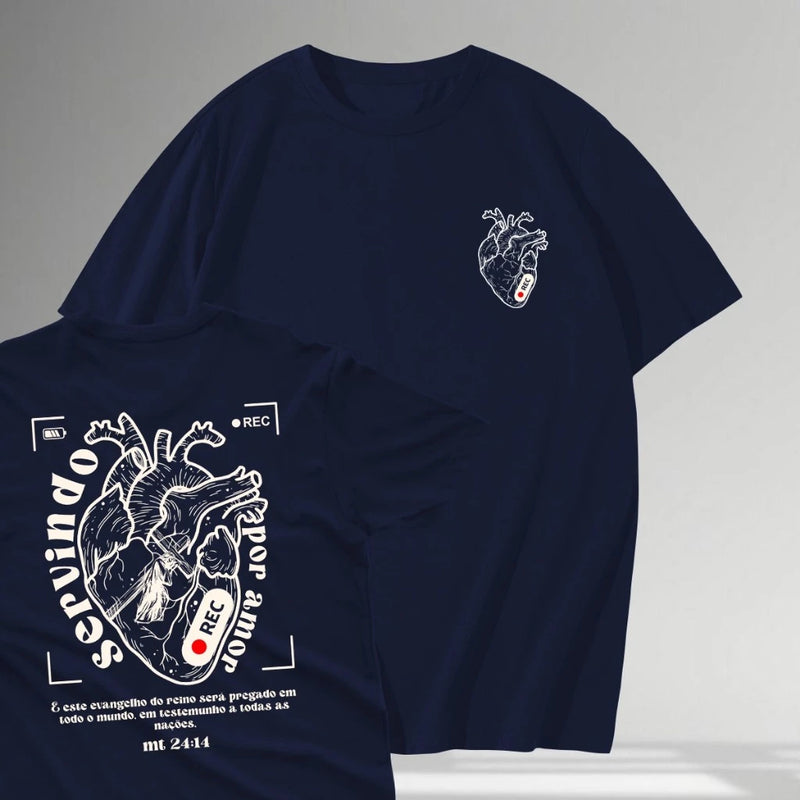 Camiseta Servindo Por amor (Mídia) - Oversized