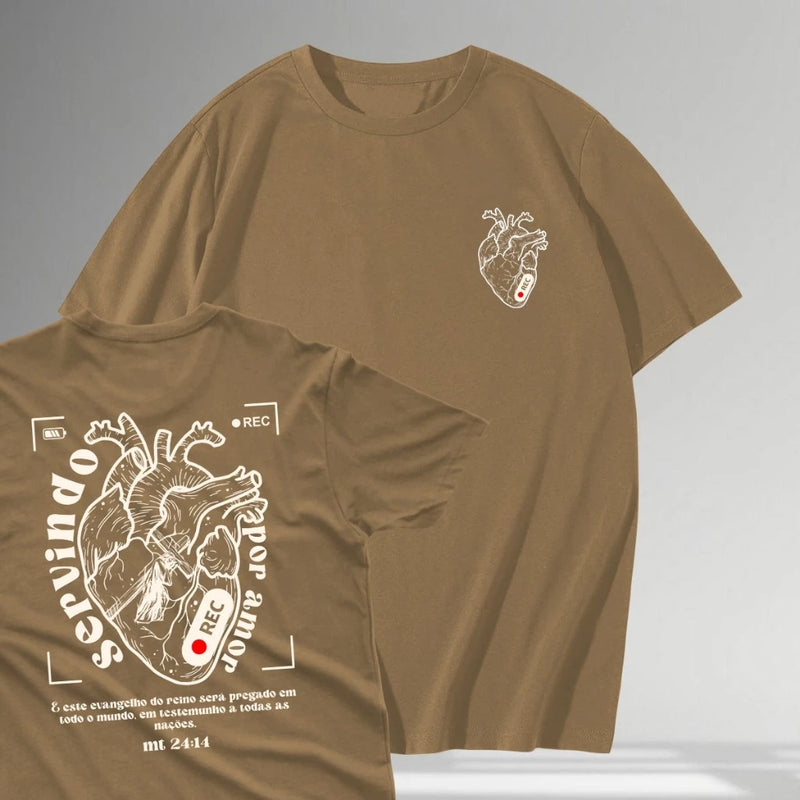Camiseta Servindo Por amor (Mídia) - Oversized