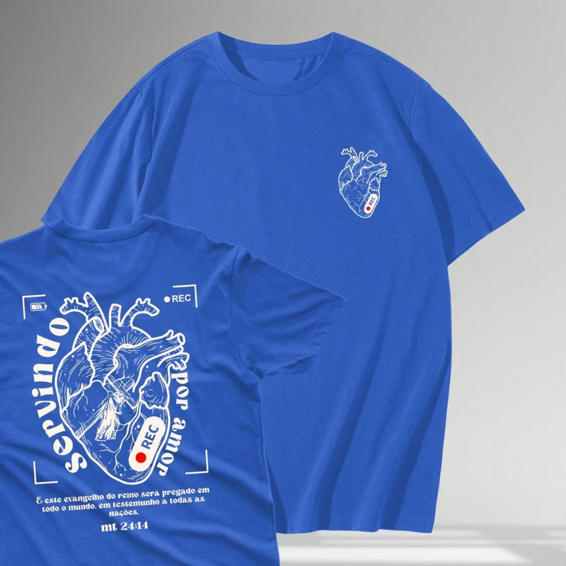 Camiseta Servindo Por amor (Mídia) - Oversized