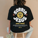 Camiseta Sorria Jesus Ama Você - Oversized
