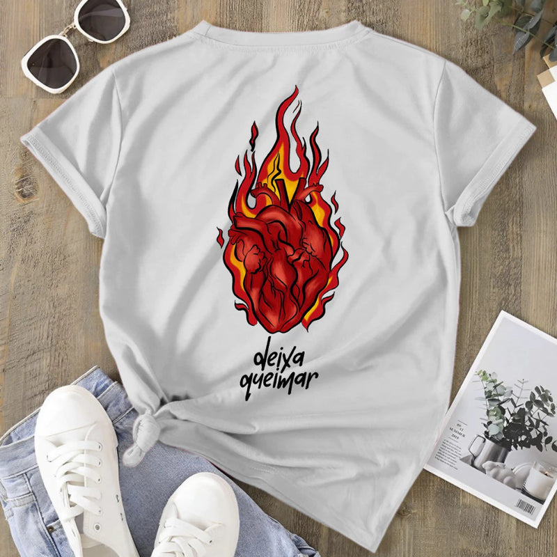 Camiseta Deixa Queimar - Feminina