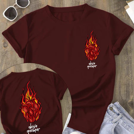 Camiseta Deixa Queimar - Feminina