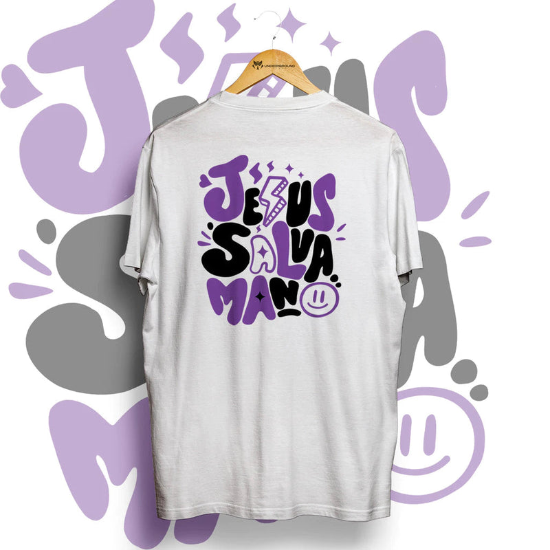Camiseta Jesus Salva Mano - Oversized