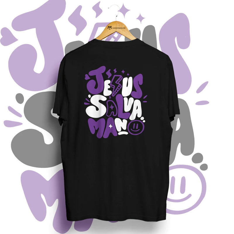 Camiseta Jesus Salva Mano - Oversized