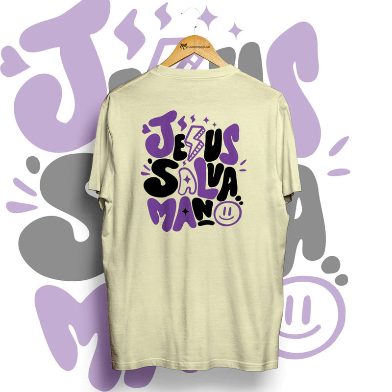 Camiseta Jesus Salva Mano - Oversized