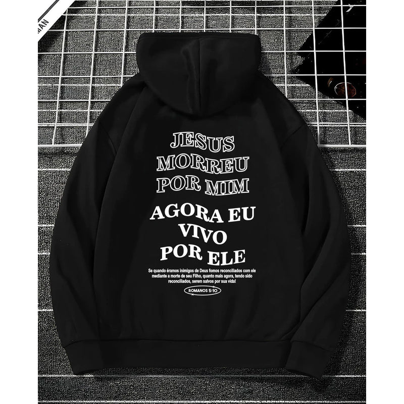 Moletom Jesus morreu por mim